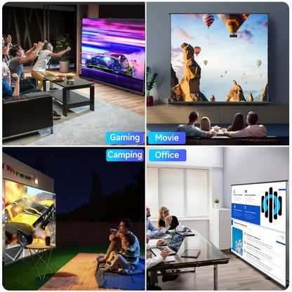 IN&VI Portable ALR Manual Pull Up Projector Screen - 100in, 178° Viewing Angle, 3D/4K HD, 16:9, Wrinkle-Free Design, Outdoor Movie Home Theater Backyard Night Viewing